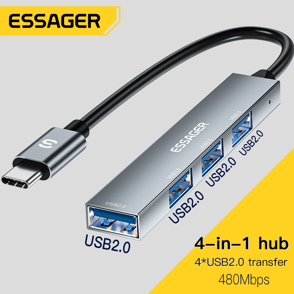 Essager 4 in 1 USB C Cable Hub - đánh giá và giá Usb Hub Type C